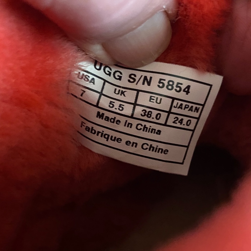 UGG Short Suede Boots in Bright Coral - Picture 4 of 11